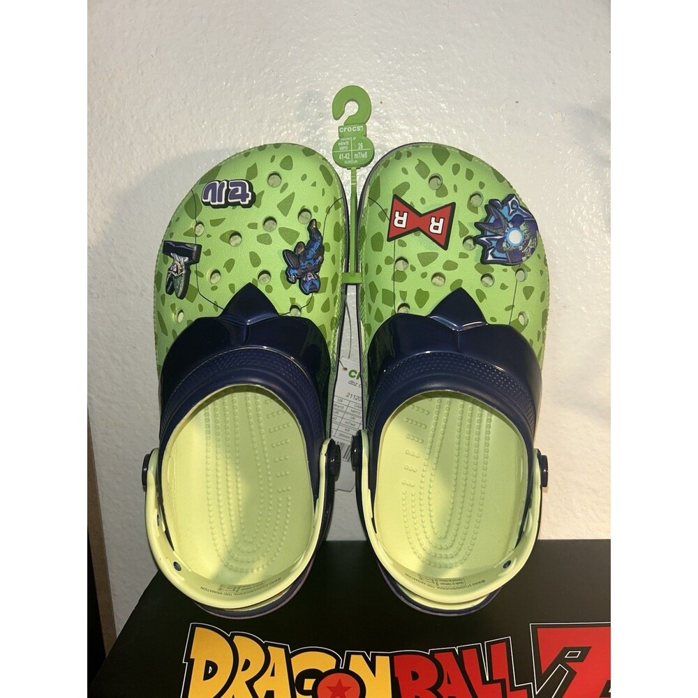 Classic Crocs Clogs Adult Dragon Ball Z Cell Green Purple NIB Sz M8/W10